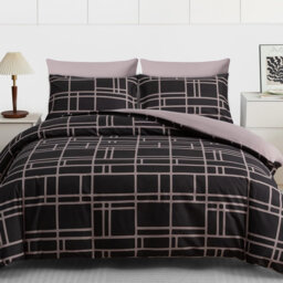 Microfiber Brick Duvet Cover Set