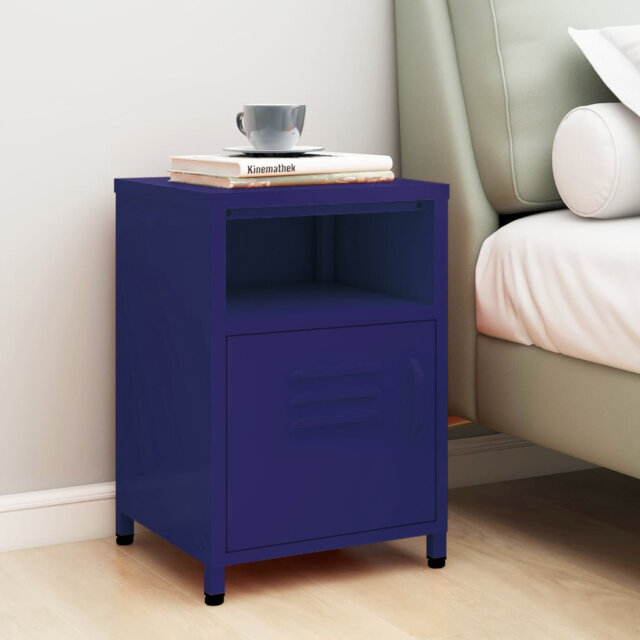 Bren 35cm W Steel Bedside Table