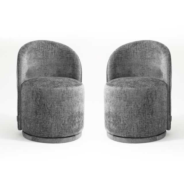 Upholstered Swivel Barrel Chair