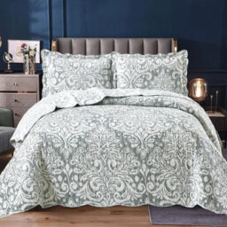 Polyester Patchwork Bedspread with Pillow Shams Included