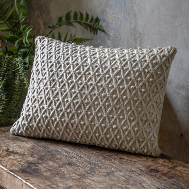 Cream Square Cushion