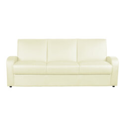 Cauldwell 3 Seater Convertible Faux Leather Sleeper Sofa with Storage