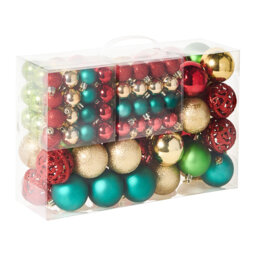 Set of 100 Baubles VANERN Red