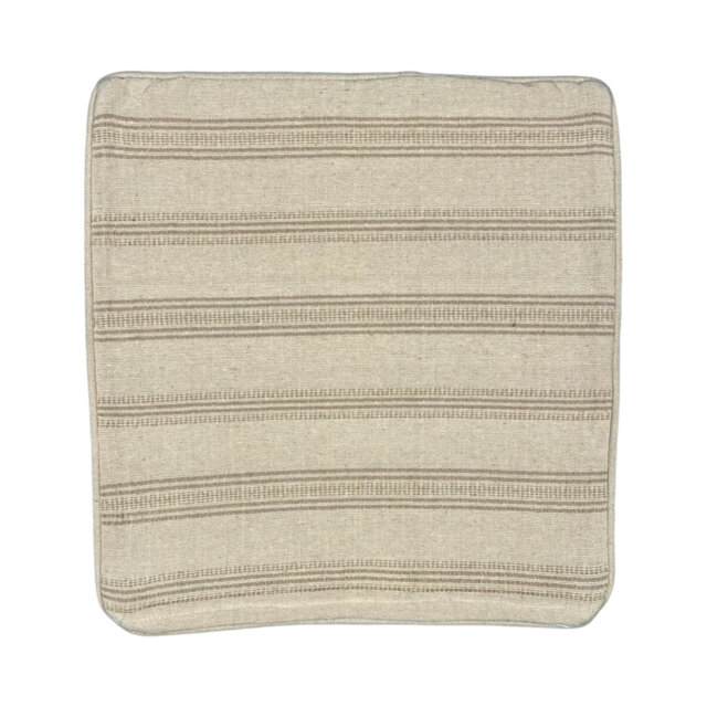 Cloughmills Striped Beige Square Cushion