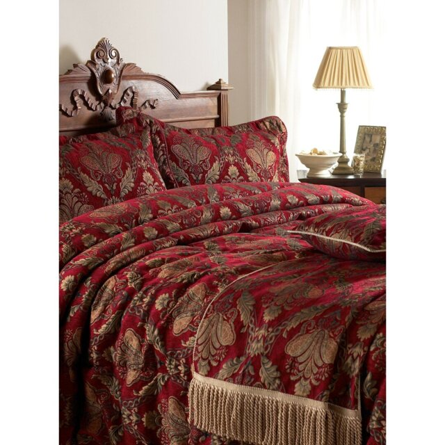 Shiraz Floral Damask Bedspread