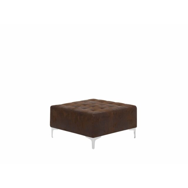 Finnegan 80Cm Wide Faux leather Square Footstool Ottoman