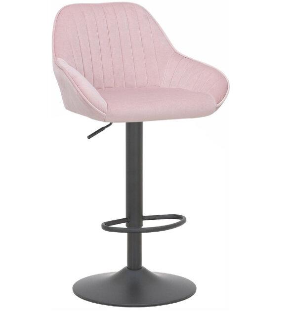 Kenery Swivel Yes Upholstered Velvet Yes Bar Stool with Steel Frame