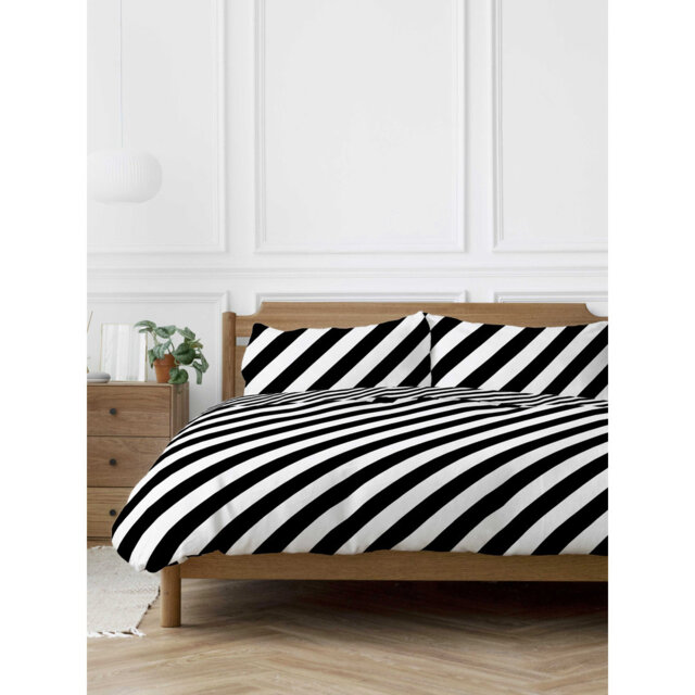 Polyester Striped Duvet Cover Set with Pillowcases Quilt Cover Soft and Breathable