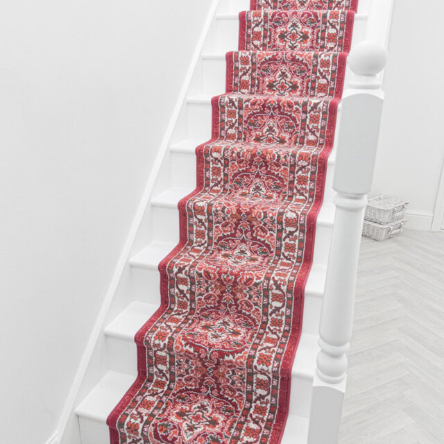 Senneh Red Stair Runner – Soft & Durable Carpet Runner for Stairs & Staircases, Multiple Lengths