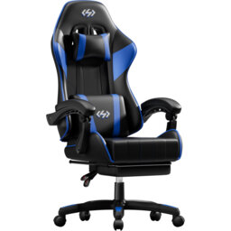 Metro Lane Adjustable Reclining Ergonomic Faux Leather Swiveling PC & Racing Game Chair with Footrest