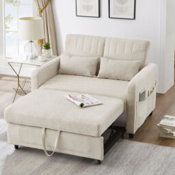 2 Seater Linen Sofa Bed