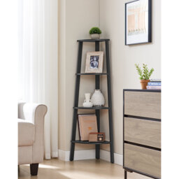 Rocco 125cm H x 34cm W Steel Corner Bookcase
