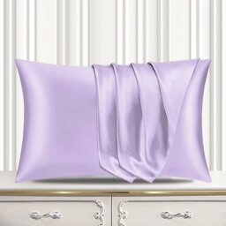 Satin Silk Pillow Cases Pack of 2 Super Soft Smooth Pillow Covers Breathable Hypoallergenic Envelope Closure
