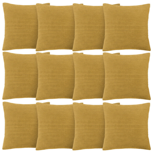 Aspire Homeware Striped Square Velvet Cushion Cover