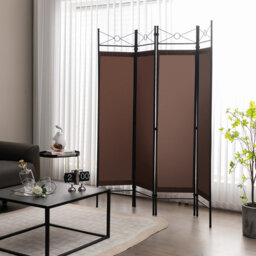 159cm W x 182cm H 4 - Panel Metal Folding Room Divider