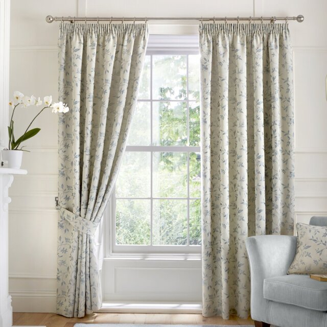 Bird Trail Pencil Pleat Room Darkening Curtain