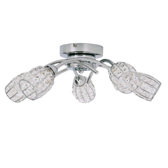 Browne Crystal Semi Flush Mount