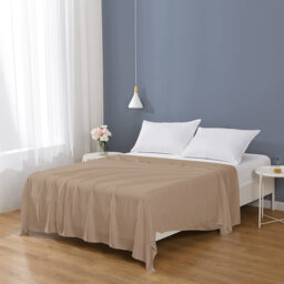 100% Egyptian Cotton Flat Sheet - Premium Soft Breathable Bed Linen