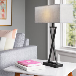 Harton 64Cm Black Rectangle Deco Style Table Lamp