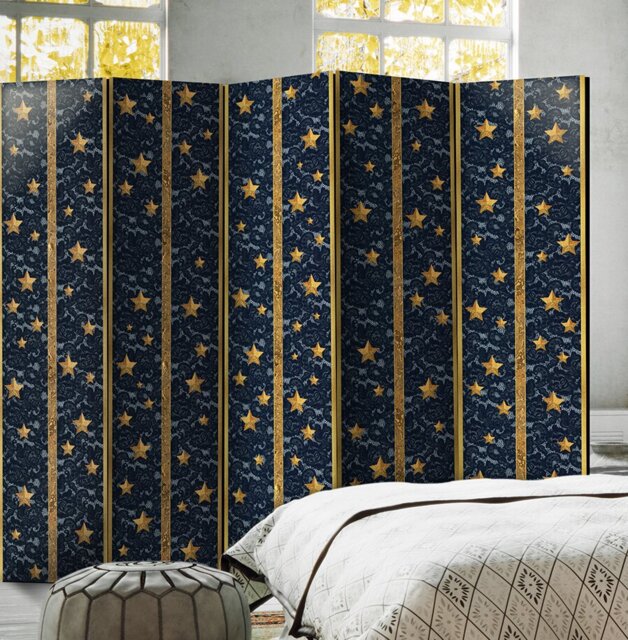 172cm H Solid Wood Folding Room Divider