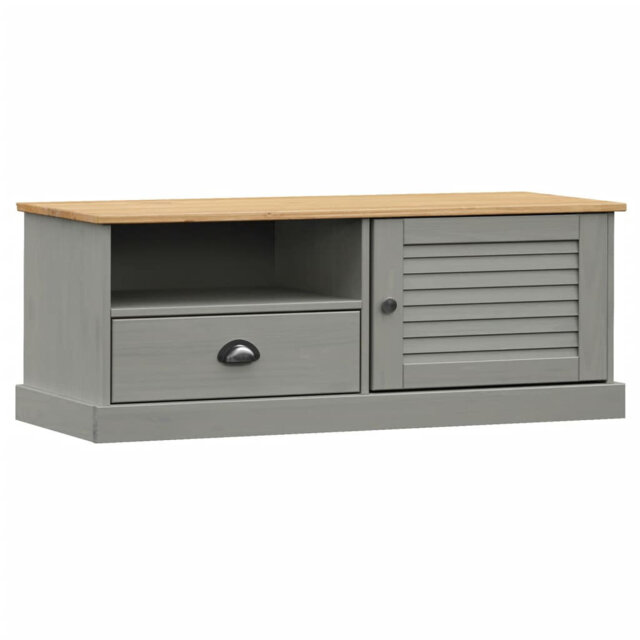 This wooden TV cabinet with ample storage space is a practical and eye-catching addition to your living room or bedroom.
