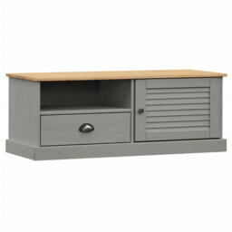 This wooden TV cabinet with ample storage space is a practical and eye-catching addition to your living room or bedroom.