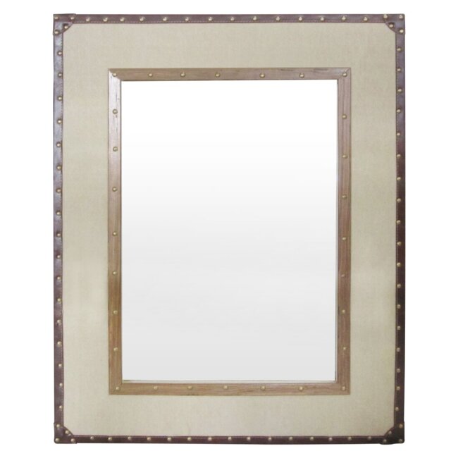 Langport Flat Leather Wall Mirror