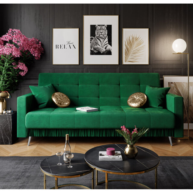 Sellman 3 Seater Velvet Sofa