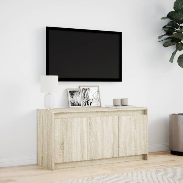 Vidaxl TV stand with LED lighting, 100 x 34 x 50cm