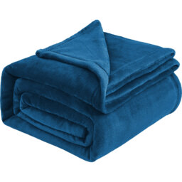 Aspire Homeware Ultra-Soft Hotel Quality Reversible Plain Weave Fleece Throw Blanket