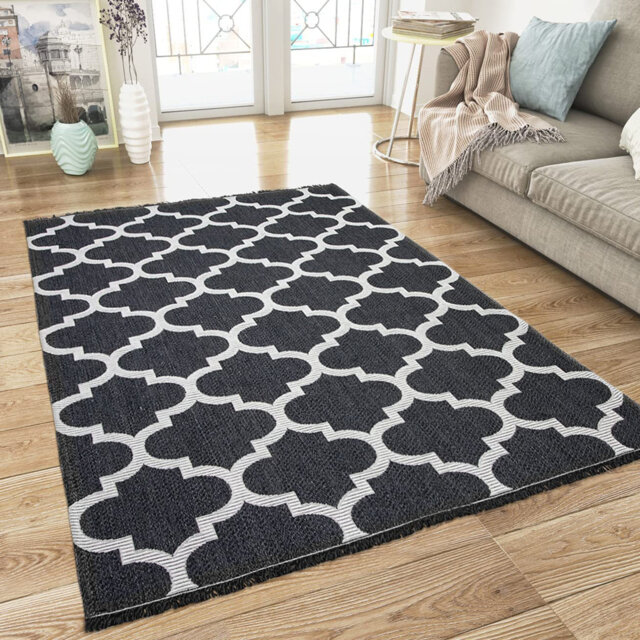 Ingham Moroccan Cotton Hand Woven Area Rug