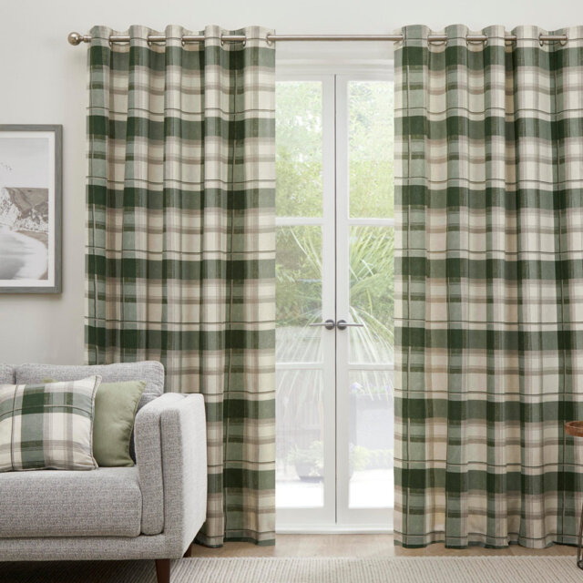 Cotton Semi Sheer Curtain Pair
