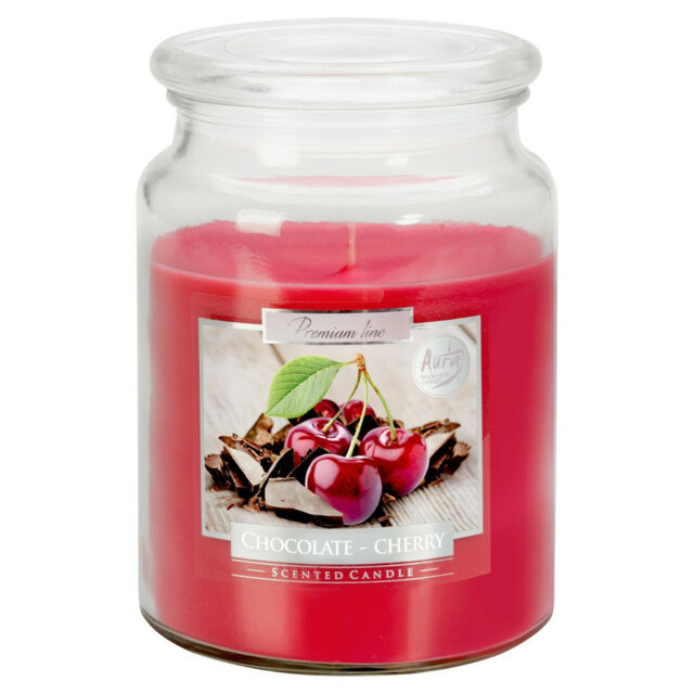 Scented Jar Candle with Glass Holder