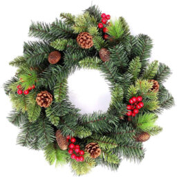 Faux PVC 21.65cm Christmas Wreath