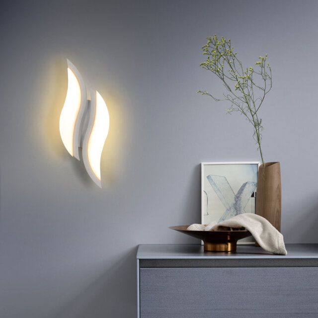 2-Light LED Flush Mounted Wall Sconce