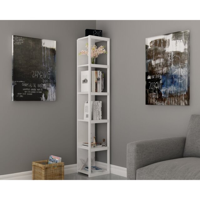 Abshire 180.cm H Stainless Steel Standard Bookcase