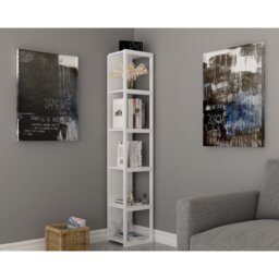 Abshire 180.cm H Stainless Steel Standard Bookcase