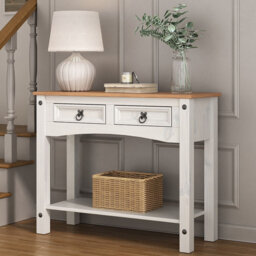 Saragosa 90cm Solid Wood Top Console Table