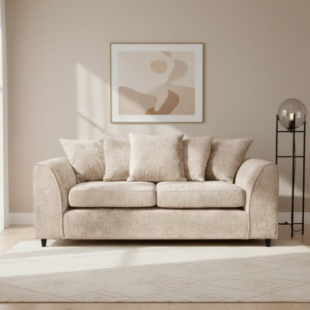 3 Seater Chenille Sofa