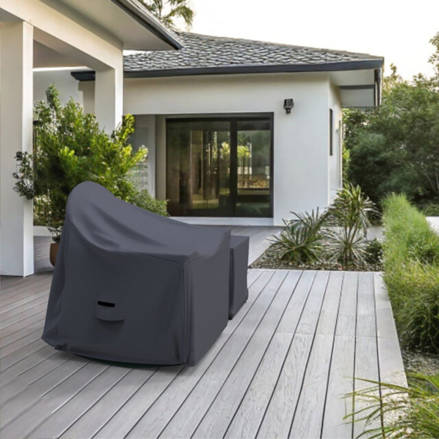 Patio Sofa Cover For 194 cm Melrose Outdoor Sofa, Water-Repellent UV-Resistant Polyester With Secure Tie-Downs