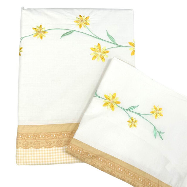 Cotton Blend, Polyester Floral Duvet Cover with Pillowcases
