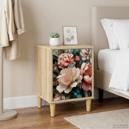 Bedside Cabinet Sonoma Oak Engineered Wood Nightstand Bedroom Furniture