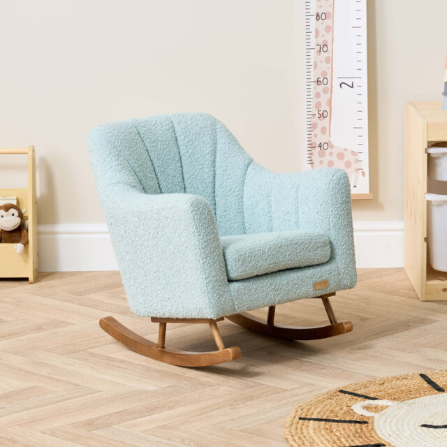Jonah Mini Me Children's Rocking Chair Boucle Ocean Stone