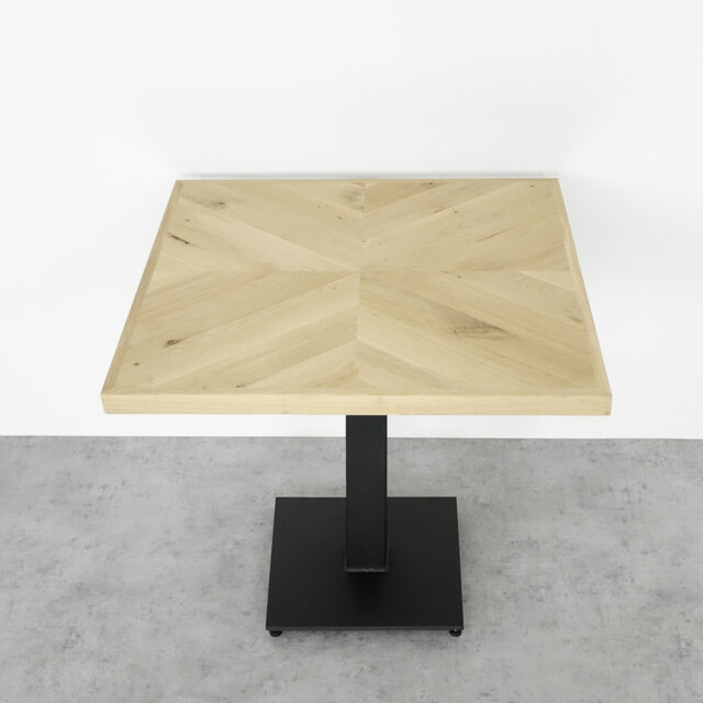 Acamas Oak Metal Base Dining Table