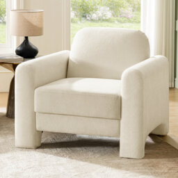 Gabriel Modern 91CM Wide Curved Chenille Armchair