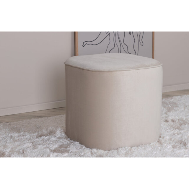 Darene 44cm Wide Round Pouf Ottoman