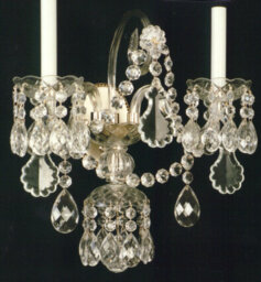 Covert Crystal Glass Candle Wall Light