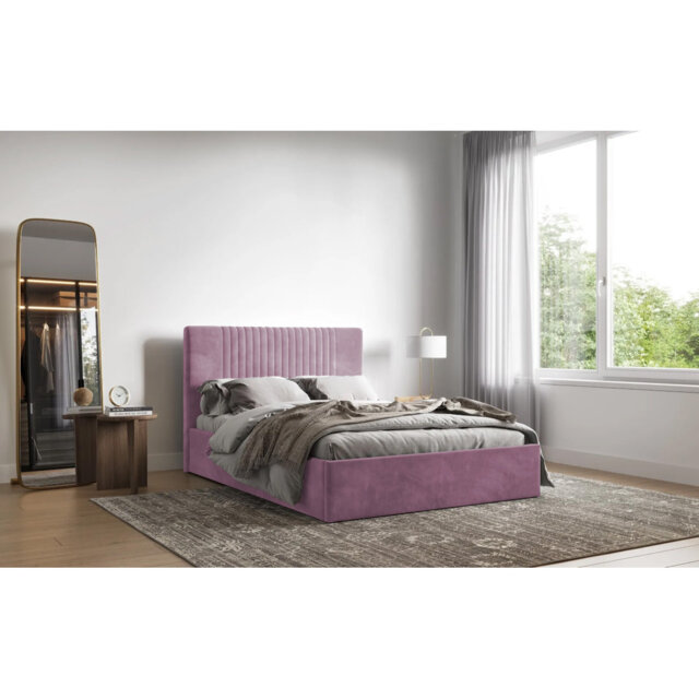 Malmo Kailua Upholstered Bed Frame - Plush Velvet with Headboard and Sprung Slats