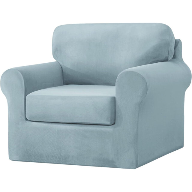 Sofa Cover With Separate Seat Cushions And Backrests Stretch Velvet Sofa Slipcover Couch Covers Furniture Protector Split Combined (1 Seat Set 3 PCS)