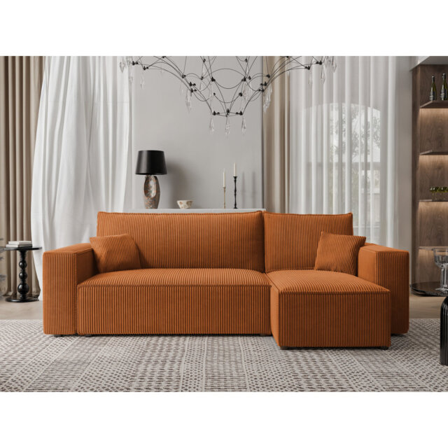 Sahur upholstered corner sofa with a sleeping function and storage